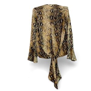 Entro Snakeskin PrintBlouse Size Small